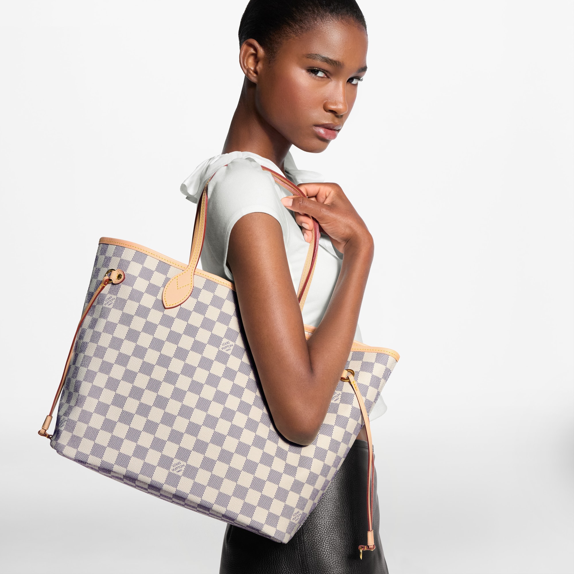 Neverfull MM Damier Azur Canvas - Handbags | LOUIS VUITTON